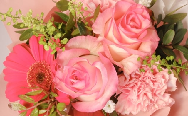 ピンク色の花束